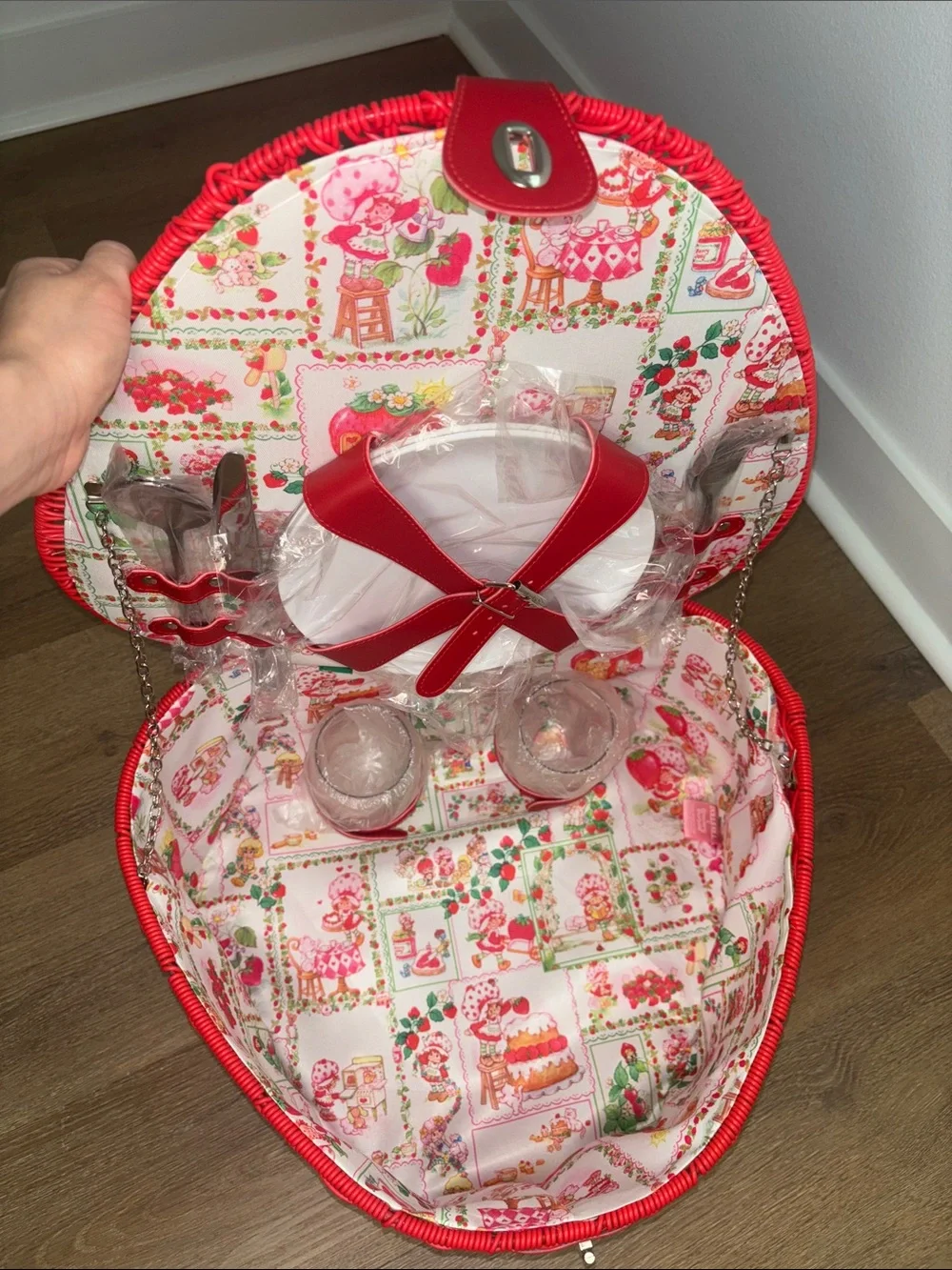 DOLLS KILL X STRAWBERRY SHORTCAKE LIFE'S BATTER WITH YOU PICNIC BASKET NWT